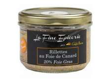 Rillettes de canard au foie gras 20% boite de 180g