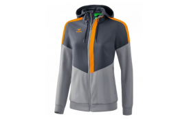 Veste à capuche Tracktop Squad Femme gris et orange