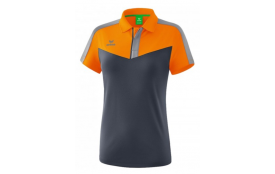 Polo Squad Femme orange et gris