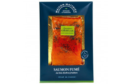 Saumon gravlax citron légèrement fumé tranché 250g (4-5 pers)