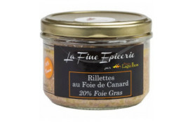 Rillettes de canard au foie gras 20% boite de 180g