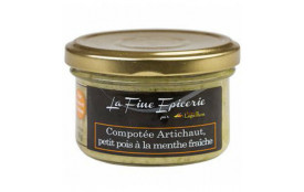  Compotée Artichaut, Petits Pois à la Menthe Fraîche - Verrine 90 g 