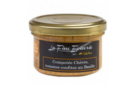 Compotée Chêvre, Tomates Confites au Basilic - Verrine 90 g